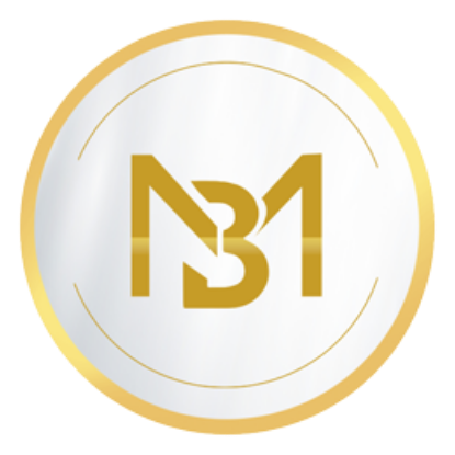 Marca com monograma dourado